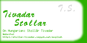 tivadar stollar business card
