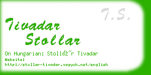 tivadar stollar business card